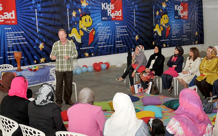 Kevin Graal training with British Council Kids Read