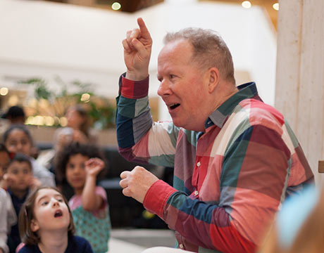 Kevin Graal storytelling at British Library