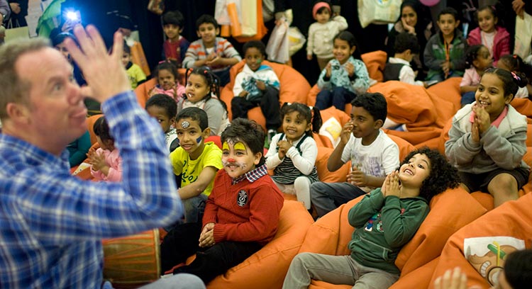 Kevin Graal storytelling with British Council