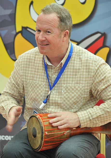 Kevin Graal playing the drum